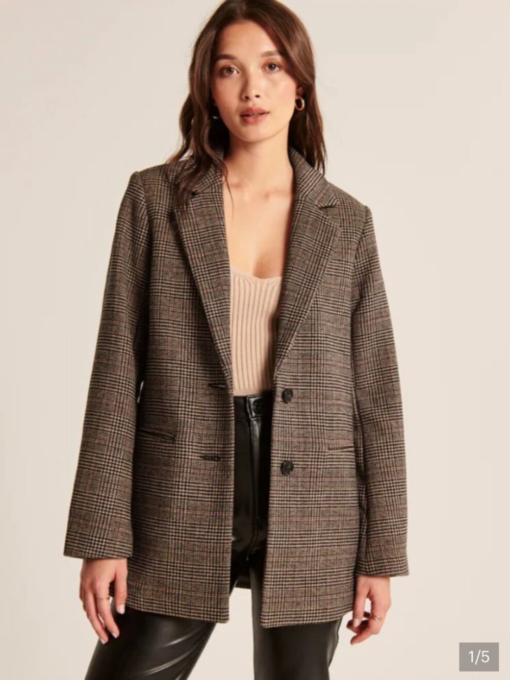 New Women's Abercrombie Brown Tan Coat Jacket Blazer